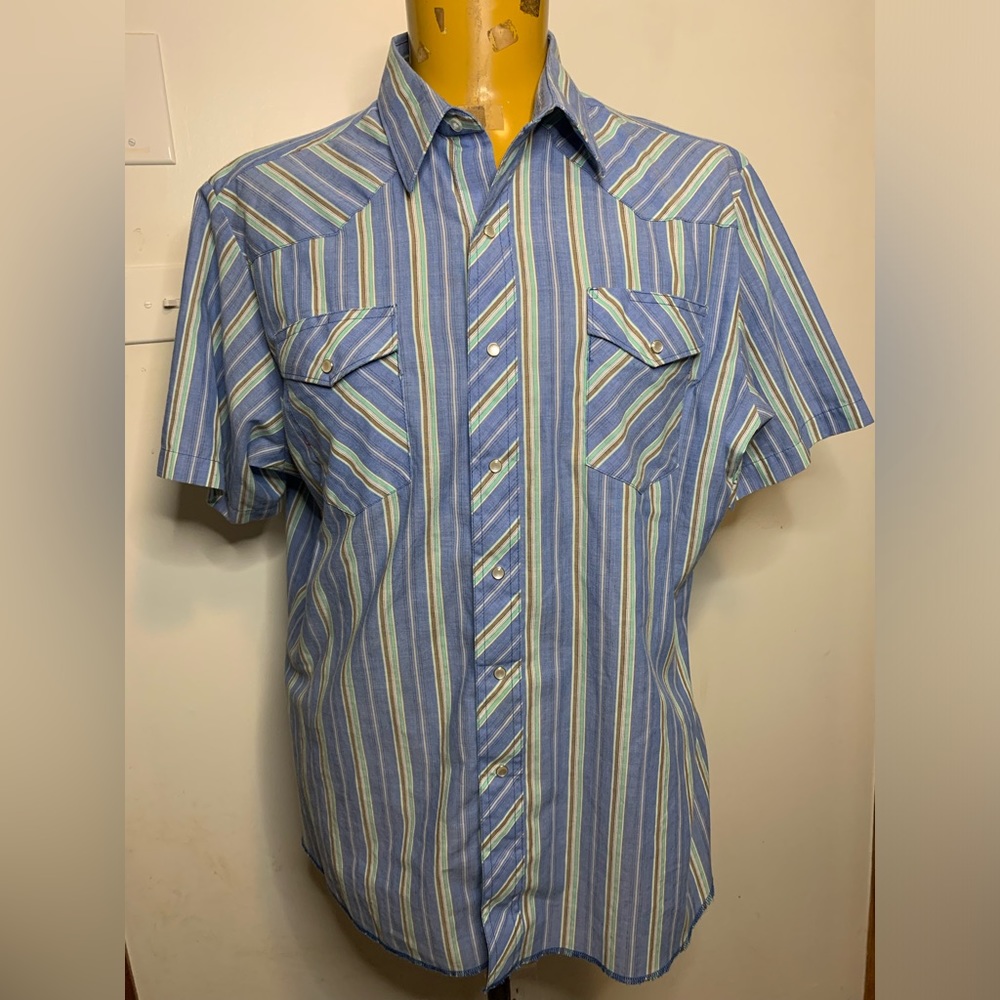 Vintage western Rustler pearl snap button up